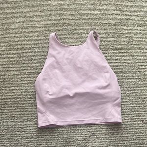 lululemon align high neck tank in color meadow sweet pink